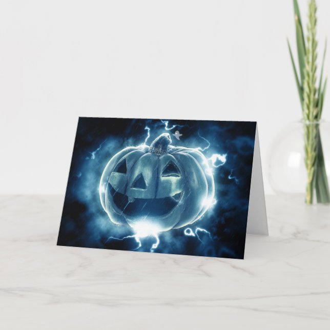 Spooky Jack-o-Lantern Karte (Vorderseite)