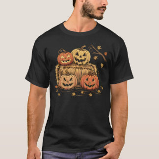 Spooky Jack-o'-Lantern Quartett T-Shirt