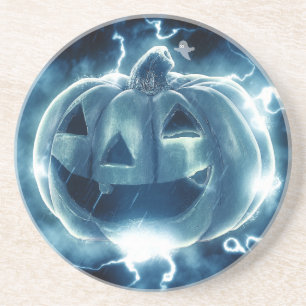 Spooky Jack-o-Lantern Sandstein Untersetzer