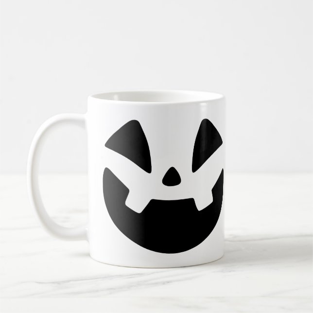 Spooky Jack-o'-Lantern Silhouette Halloween-Tasse Kaffeetasse (Links)