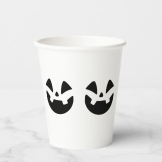 Spooky Jack-o'-Lantern Silhouette Halloween-Tasse Pappbecher