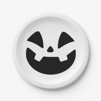 Spooky Jack-o'-Lantern Silhouette Halloween-Tasse Pappteller