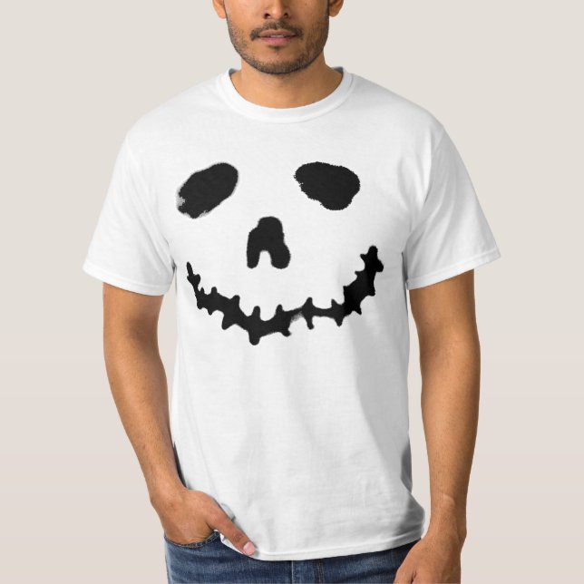 Spooky Jack-o-Laterne Ghost-Gesicht Shirt (Vorderseite)