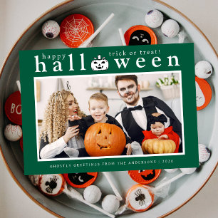 Spooky Jack-o'-Laterne Happy Halloween 1 Foto Feiertagskarte