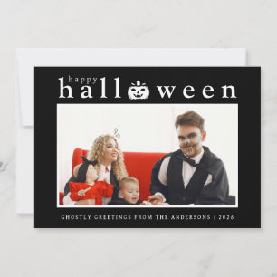 Spooky Jack-o'-Laterne Happy Halloween 1 Foto Feiertagskarte