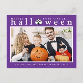 Spooky Jack-o'-Laterne Happy Halloween 1 Foto Feiertagspostkarte