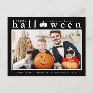 Spooky Jack-o'-Laterne Happy Halloween 1 Foto Feiertagspostkarte