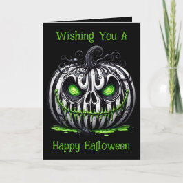 Spooky Jack-o'Lantern Halloween Feiertagskarte