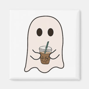 Spooky Jahreszeit Niedlicher kleiner Ghost Ice Kaf Magnet