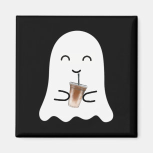 Spooky Jahreszeit Niedlicher kleiner Ghost Ice Kaf Magnet