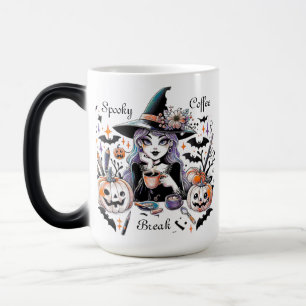 Spooky Kaffee Break Halloween Hexe Verwandlungstasse