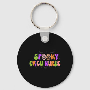 Spooky Kardiac Nurse Halloween Kardiovaskuläre Pum Schlüsselanhänger