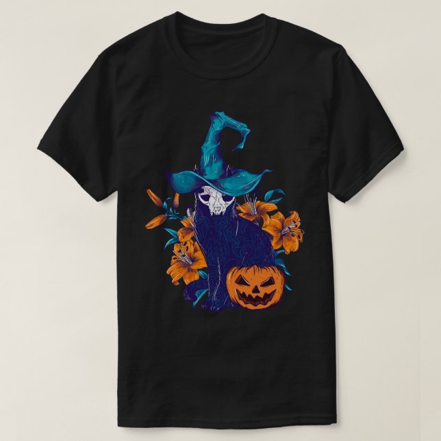 Spooky Katze 2 T-Shirt (Design vorne)