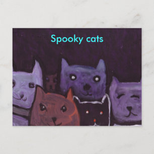 Spooky Katzen Postkarte