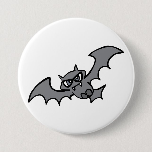 Spooky Kawaii Evil Vampire Bat Button (Vorderseite)