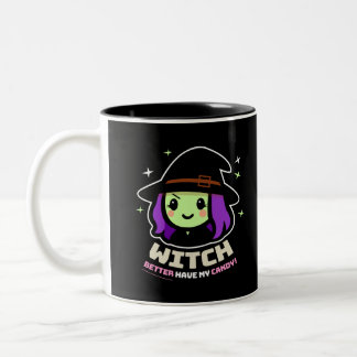 Spooky Kawaii Hexenmeister Halloween Tasse