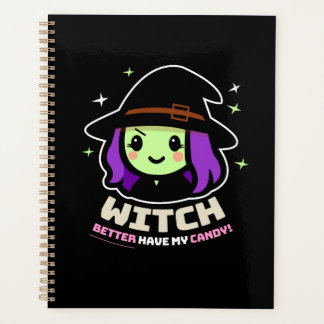 Spooky Kawaii Witch Halloween Planner Planer
