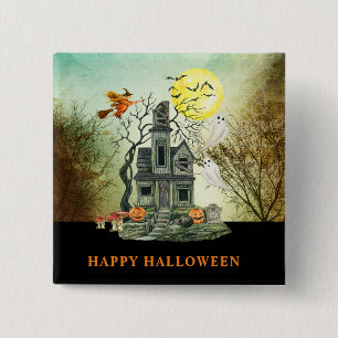 Spooky Kid's Halloween-Spuk Haus Button