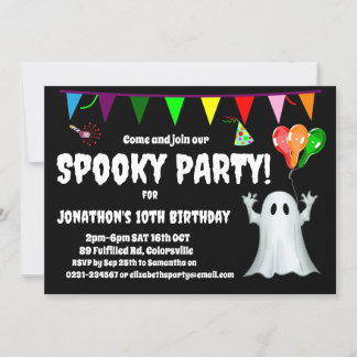 Spooky-Kindergeburtstag-Party Einladung