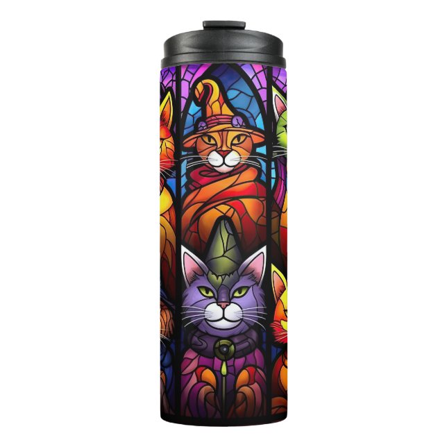 Spooky Kitty Cat Thermosbecher (Vorderseite)