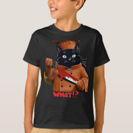 Spooky Koch Katze "Was?" Halloween Kids-T - Shirt