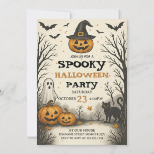 Spooky Kostüm Bash Halloween-Party Einladung