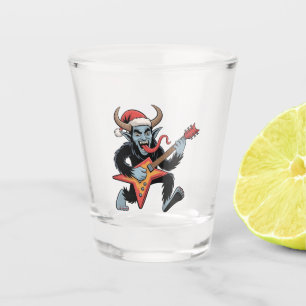 Spooky Krampus Gitarre Electric Rock Weihnachten Schnapsglas
