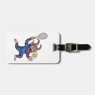 Spooky Krampus Tennis Weihnachten Gepäckanhänger