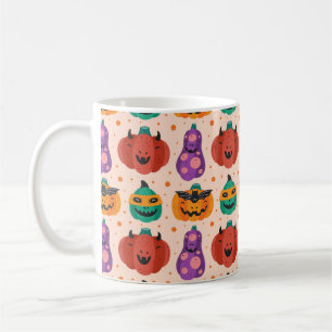 Spooky Kürbis in beängstigende Kostüme. Happy Hall Kaffeetasse