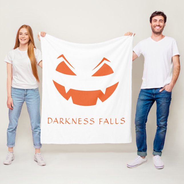 Spooky Kürbislaterne Dunkelheit Fälle Halloween Fleecedecke (Beispiel)