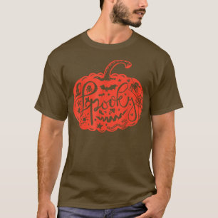 Spooky Kürbislaterne Halloween Design T-Shirt