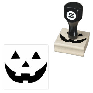 Spooky Kürbislaterne Kürbis Gesicht Spaß Halloween Gummistempel