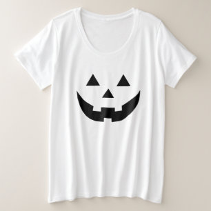Spooky Kürbislaterne Kürbis Spaß Halloween Große Größe T-Shirt