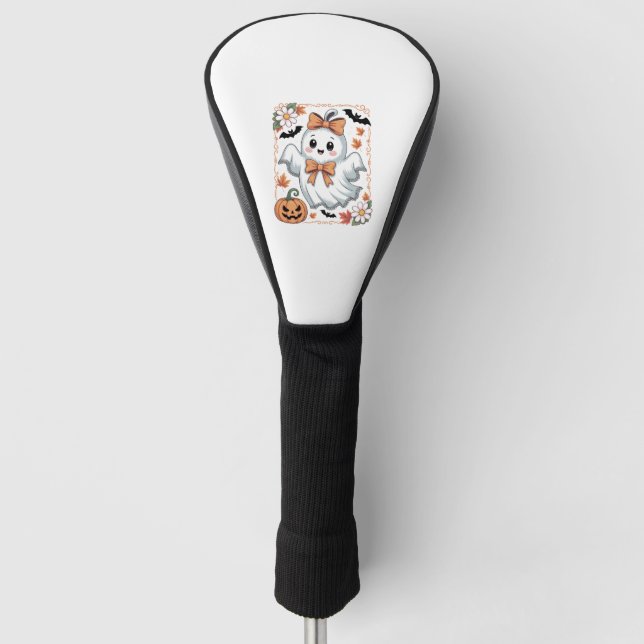 Spooky Lace Ghost Halloween Golf Headcover (Vorderseite)