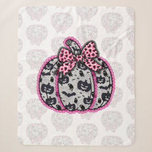 Spooky Lace Halloween Pumpkin Coquette Sherpadecke
