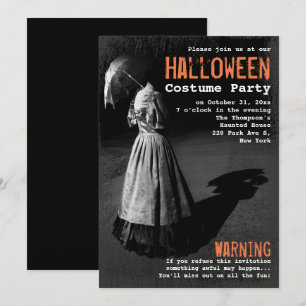 Spooky Lady ohne Kopf Einziges Halloween-Party Einladung
