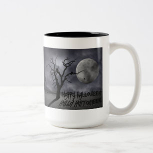 Spooky Landscape Halloween Zweifarbige Tasse