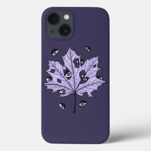 Spooky Leaf Eyes Lila Gotische Kunst Case-Mate iPhone Hülle