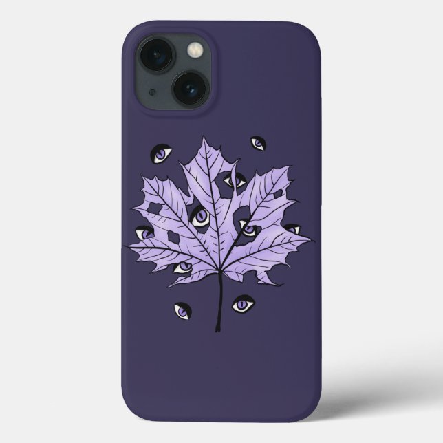 Spooky Leaf Eyes Lila Gotische Kunst Case-Mate iPhone Hülle (Rückseite)