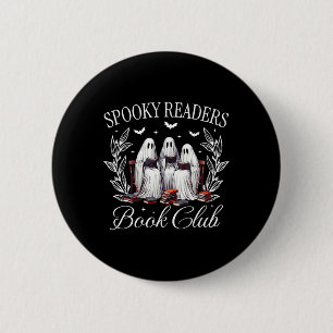 Spooky Leser Buch Club Funny Ghost Lehrer glücklic Button