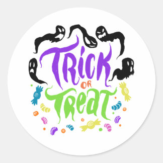 Spooky Letter Stickers: Trick oder Treat Edition Runder Aufkleber