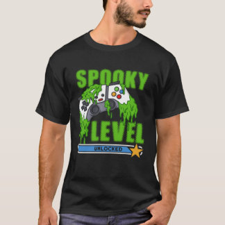 Spooky Level Unlock Halloween Costume Gamer T-Shirt