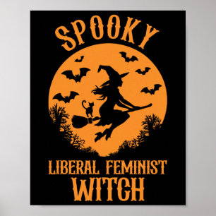Spooky Liberist Hexe Feminist Vintag Hal Poster