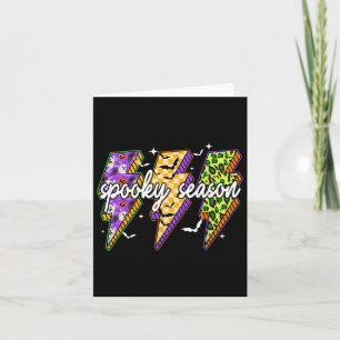 Spooky Lightning Bolt Funny Halloween Spooky Seaso Karte