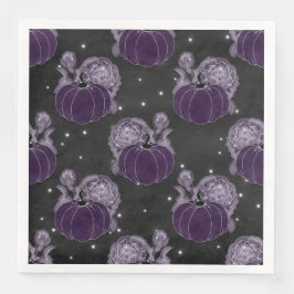 SPOOKY LILA HALLOWEEN PUMPKINS BLUME SERVIETTE