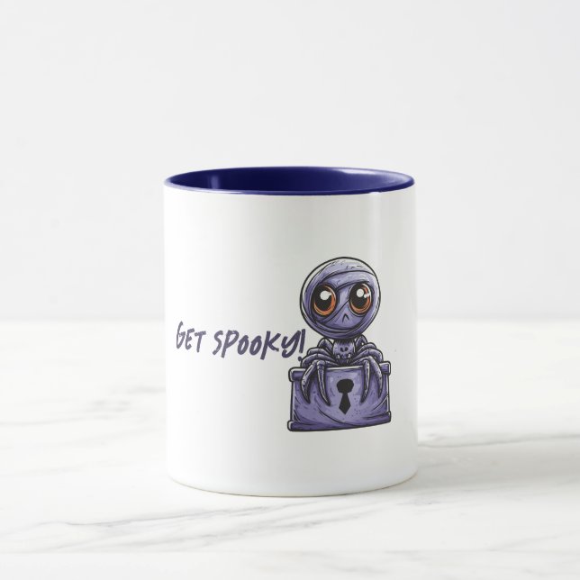Spooky Lila Spider Tasse (Zentrum)