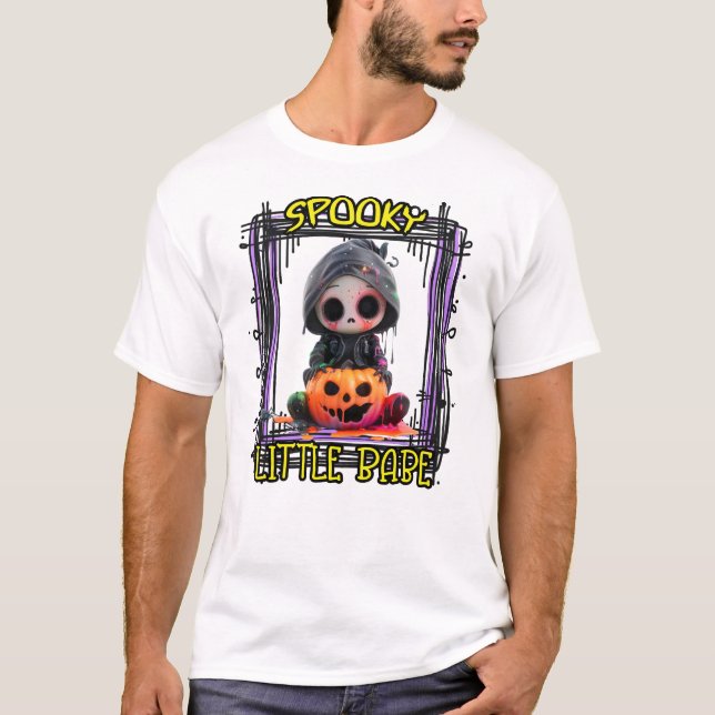 Spooky Little Babe Spice Night Happy Halloween T-Shirt (Vorderseite)