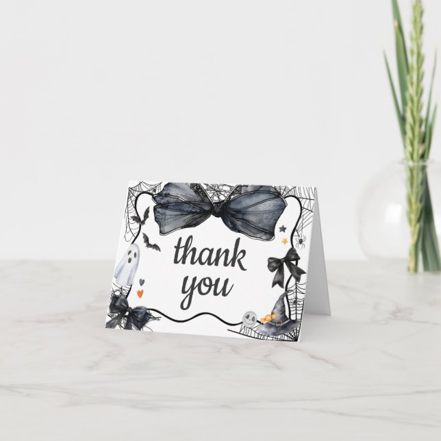 Spooky Little Boo Baby Dusche Dankeskarte (Vorderseite)