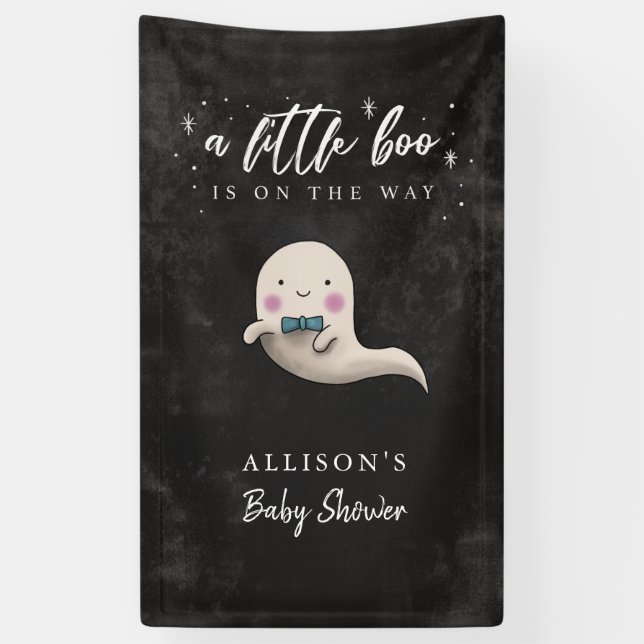 Spooky Little Boo Boy Baby Duschbanner Banner (Vertikal)