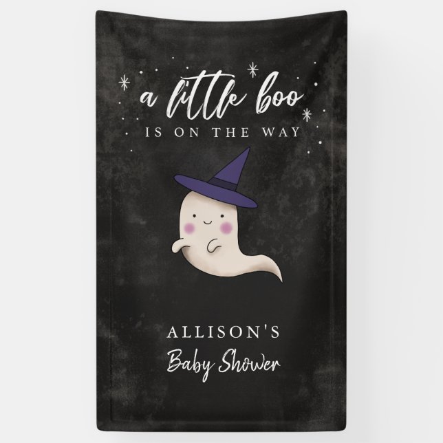 Spooky Little Boo Girl Babydusche Banner (Vertikal)